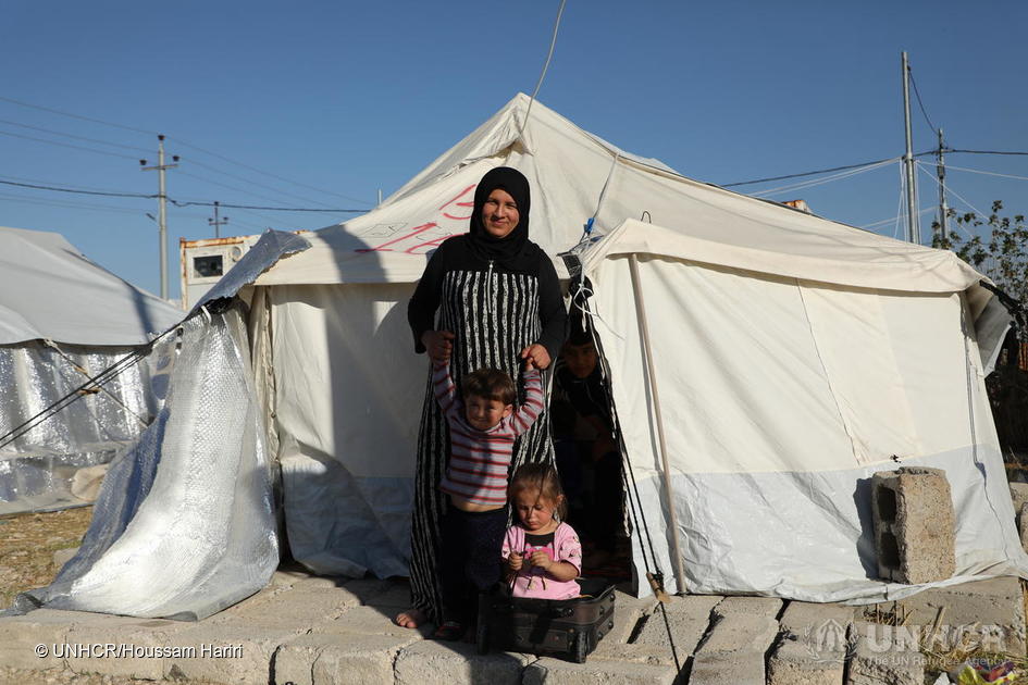 シリア難民の母子