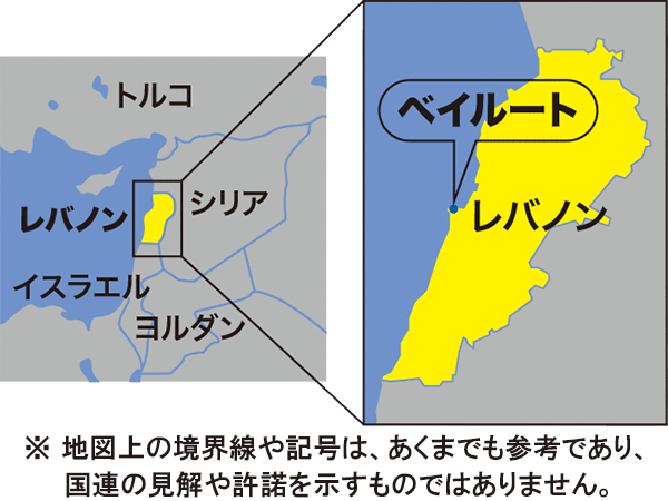 レバノンの地図